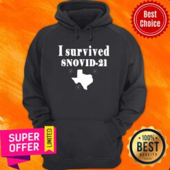 Premium Texas I survived Snovid 2021 Hoodie