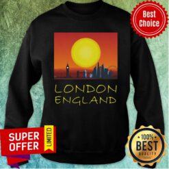 Top London City Skyscraper Skylines Vintage Sunset Retro Silhouette Sweatshirt