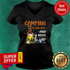 Awesome Camping Beer Is Calling And I Must Go V-neck