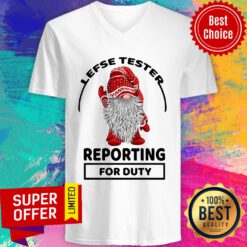 Awesome Gnomes Lefse Tester Reporting For Duty V-neck