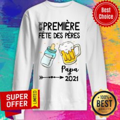 Awesome Notre Première Fête Des Pères Papa 2021 Sweatshirt