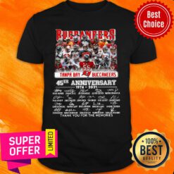 Buccaneers Tampa Bay Buccaneers 35TH Anniversary 1976 2021 Signatures Shirt