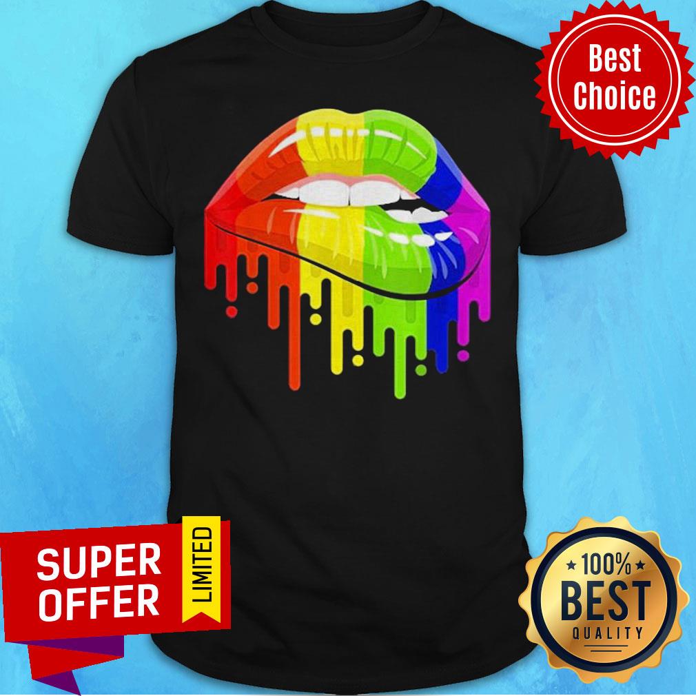 Premium Lgbtq Rainbow Lips Shirt Premium Lgbtq Rainbow Lips Shirt