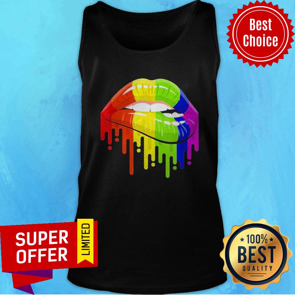 Premium Lgbtq Rainbow Lips Tank Top Premium Lgbtq Rainbow Lips Tank Top