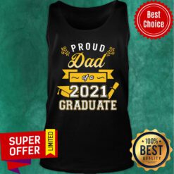 Premium Proud Dad of a 2021 Graduate Gold Tank Top