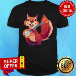 Premium Squirrel Banjo Musician And Small Animal Lover Shirt