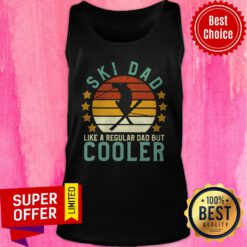 Ski Dad Skier Skiing Lover Like A Regular Dad But Cooler Vintage Retro Tank Top