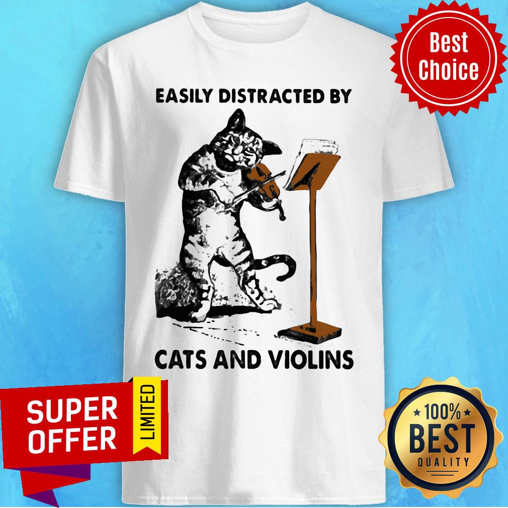 Top Cat Easily Distracted By Cats And Violins Shirt Top Cat Easily Distracted By Cats And Violins Shirt