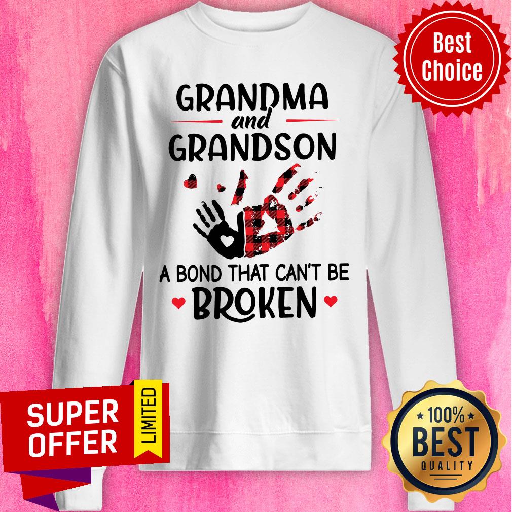 Top Grandma And Grandson A Bond That Can’t Be Broken Sweatshirt Top Grandma And Grandson A Bond That Can’t Be Broken Sweatshirt
