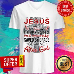 Top I'm On Team Jesus I'm Not Religious I'm A Christian Imperfect V-neck