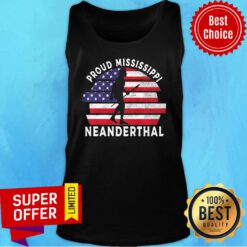 Top Proud Mississippi Neanderthal Vintage Usa Flag Tank Top