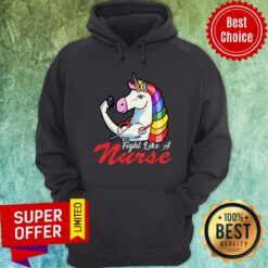 Top Unicorn Fight Like A Nurse Hoodie