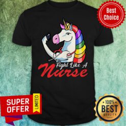 Top Unicorn Fight Like A Nurse Shirt