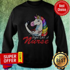 Top Unicorn Fight Like A Nurse Sweatshirt