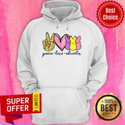 Awesome Educator Peace Love Teacher Hoodie