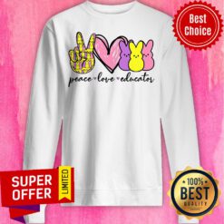 Awesome Educator Peace Love Teacher Sweatshirt