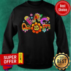 Awesome Hippie Peace Flower Sweatshirt