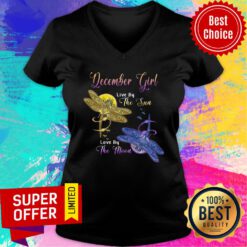 December Girl Live By The Sun Love By The Moon Dragonfly V-neck