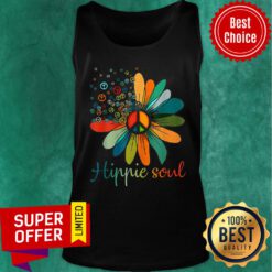 Funny Daisy Peace Sign Hippie Soul Tank Top
