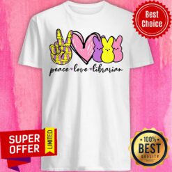 Funny Librarian Peace Love Teacher Shirt