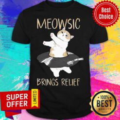 Funny Meowsic Brings Relief Shirt