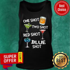 Funny One Shot Two Shot Red Shot Blue Shot Wine Tank top