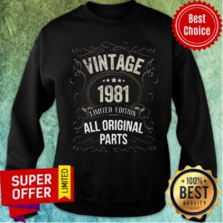 Funny Vintage 1981 Limited Edition All Original Part Sweatshirt