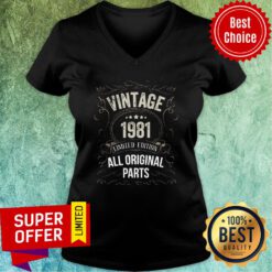Funny Vintage 1981 Limited Edition All Original Part V-neck