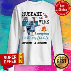 Husband And Wife Camping Partners For Life Her Name His Name Sweatshirt