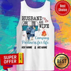 Husband And Wife Camping Partners For Life Her Name His Name Tank Top