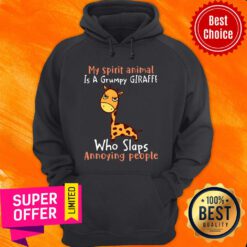 My Spirit Animal Is A Grumpy Giraffe Who Slaps Annoying People Hoodie