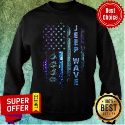 Nice American Flag Jeep Wave Sweatshirt