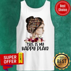 Nice This Is My Happy Place Book Tank Top