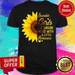 November Girl Are Sunshine Mixed With A Little Hurricane Shirt