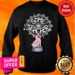 Official Pig Some Teacher Spider Web Sweatshirt