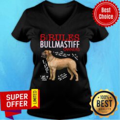 Premium 5 Rules Bullmastiff Owners V-neck