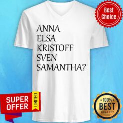 Premium Anna Elsa Kristoff Sven Samantha V-neck