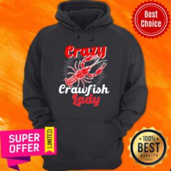 Premium Crazy Crawfish Lady Mothers Hoodie