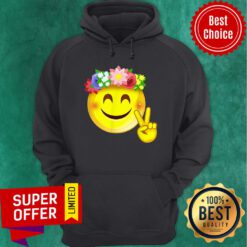 Premium Hippie Flower Power Crown Smile Hoodie