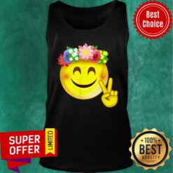 Premium Hippie Flower Power Crown Smile Tank Top