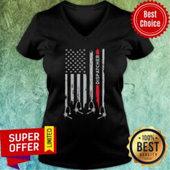Premium Proud Dispatcher American Flag V-neck