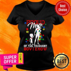 Premium Proud Mom Of The Toughest Boy I Know V-neck