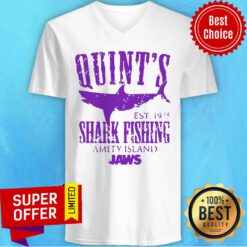 Premium Quint's Shark Fishing Amity Island Jaws V-neck