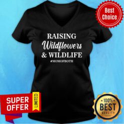 Raising Wildflowers And Wildlife Momofboth V-neck