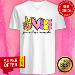 Top Peace Love Counselor V-neck
