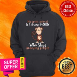 Top Spirit Animal Is A Grumpy Monkey Who Slaps Annoying People Hoodie