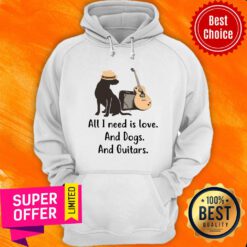 All I Need Is Love Dogs And Guitars Hoodie
