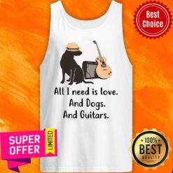 All I Need Is Love Dogs And Guitars Tank Top