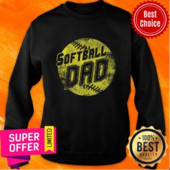 Awesome Softball Dad Crewneck Sweatshirt