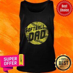 Awesome Softball Dad Crewneck Tank Top